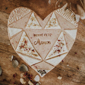 Gourmandista | Biscuits personnalisés | Coeur origami