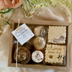 cadeau fete des mere biscuits personnalises fleurs comestibles